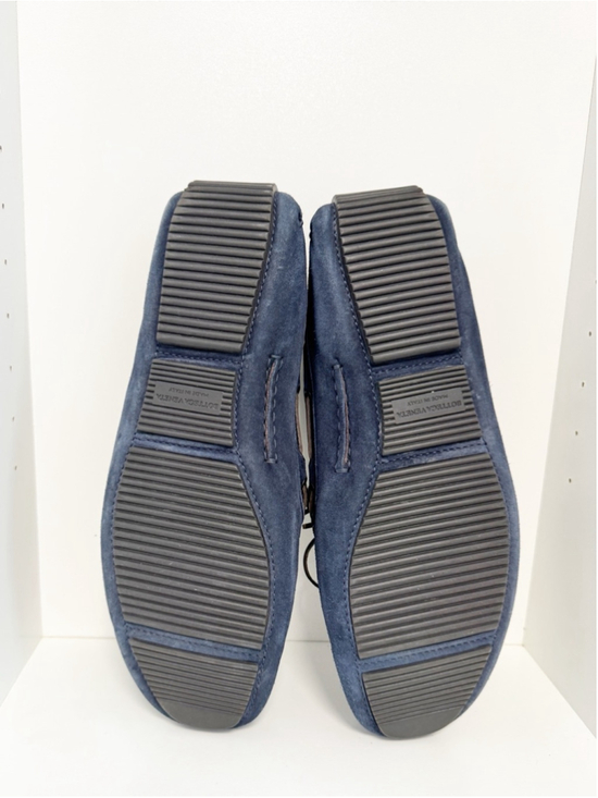 Bottega Veneta Bottega Veneta Blue Intrecciato Suede Bow Slip On Loafers Size 46 main image 5